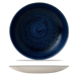 Piatto piano stonecast plume blu | Piatti da ristorante | Rausa srl