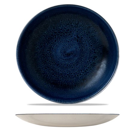 Piatto piano stonecast plume blu | Piatti da ristorante | Rausa srl