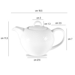 Teiera porcellana Isla Churchill Porcellana  in Linee