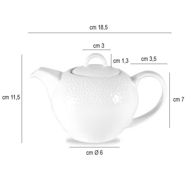 Teiera porcellana Isla Churchill Porcellana  in Linee