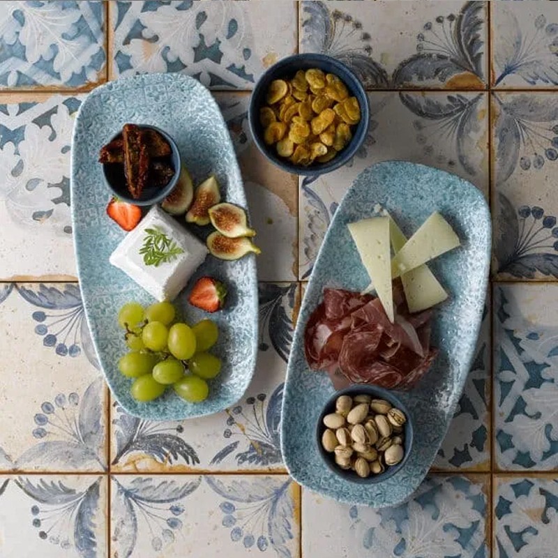 Vassoietto porcellana acquamarina vintage Churchill Porcellana  in Porcellane