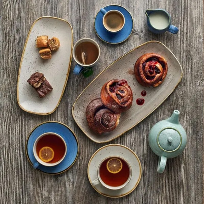 Vassoietto porcellana stonecast bianco chefs Churchill Porcellana  in Linee