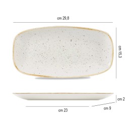 Vassoietto porcellana stonecast bianco chefs Churchill Porcellana  in Linee