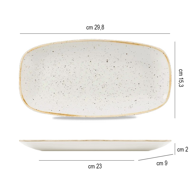 Vassoietto porcellana stonecast bianco chefs Churchill Porcellana  in Linee