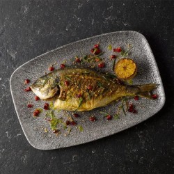 Vassoietto porcellana raku quartz nero Churchill Porcellana  in Linee