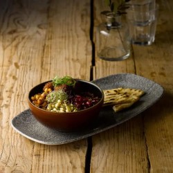 Vassoietto porcellana raku quartz nero Churchill Porcellana  in Linee