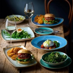 Vassoietto porcellana stonecast verde acqua Churchill Porcellana  in Linee