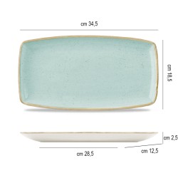 Vassoietto porcellana stonecast verde acqua Churchill Porcellana  in Linee