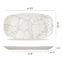 Vassoietto porcellana kintsugi agate grigio Churchill Porcellana  in Vassoi porcellana
