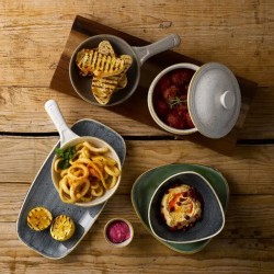 Vassoietto porcellana stonecast blu notte Churchill Porcellana  in Linee