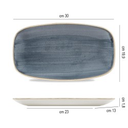 Vassoietto porcellana stonecast blu notte Churchill Porcellana  in Linee