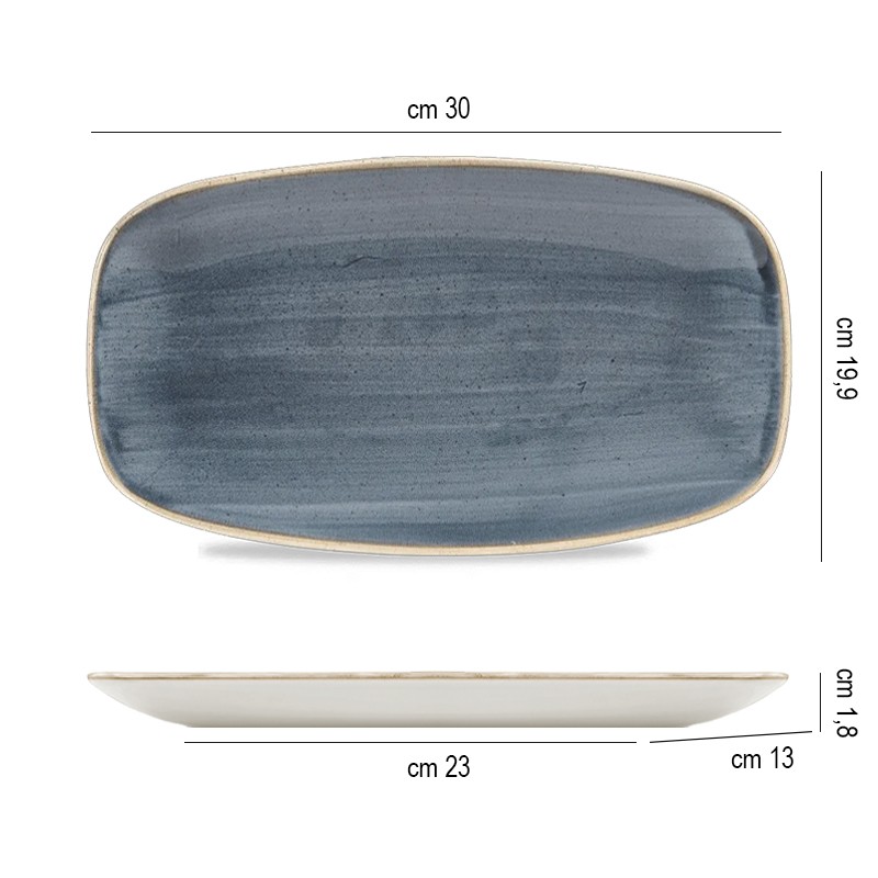 Vassoietto porcellana stonecast blu notte Churchill Porcellana  in Linee