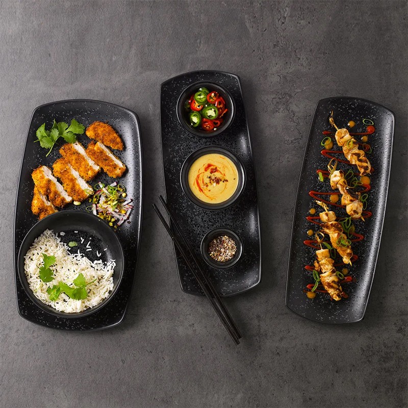 Vassoietto porcellana caldera ash nero Churchill Porcellana  in Linee