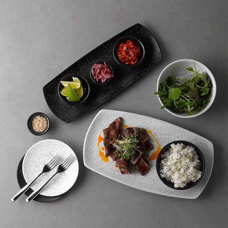 Vassoietto porcellana caldera ash nero Churchill Porcellana  in Linee