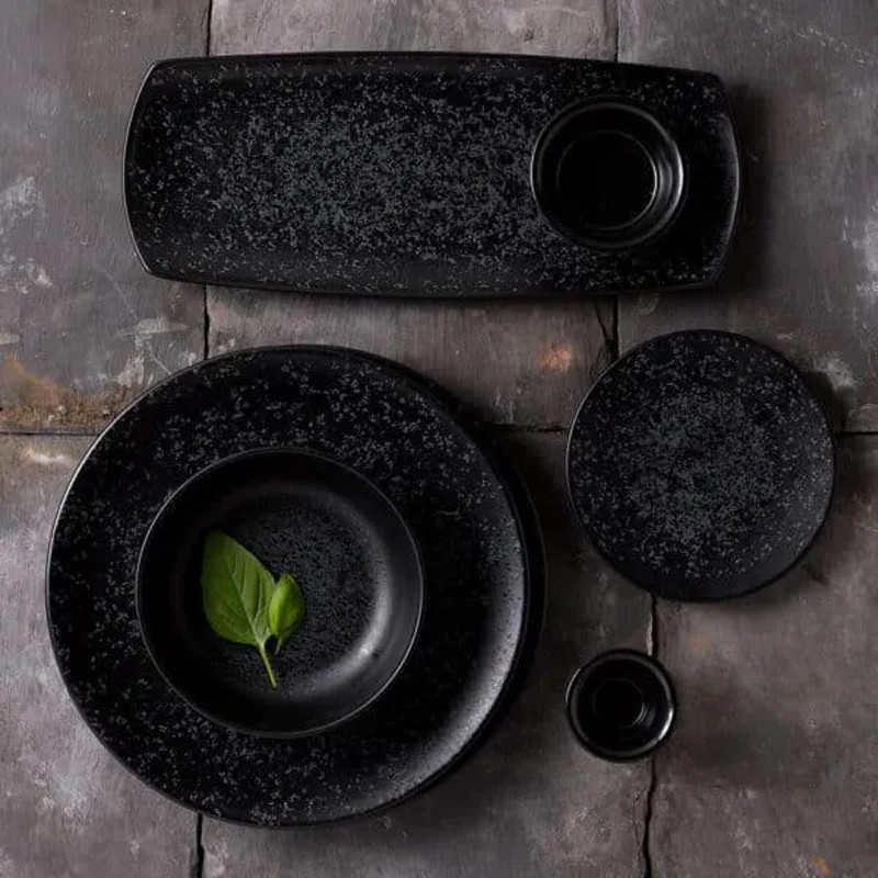 Vassoietto porcellana caldera ash nero Churchill Porcellana  in Linee