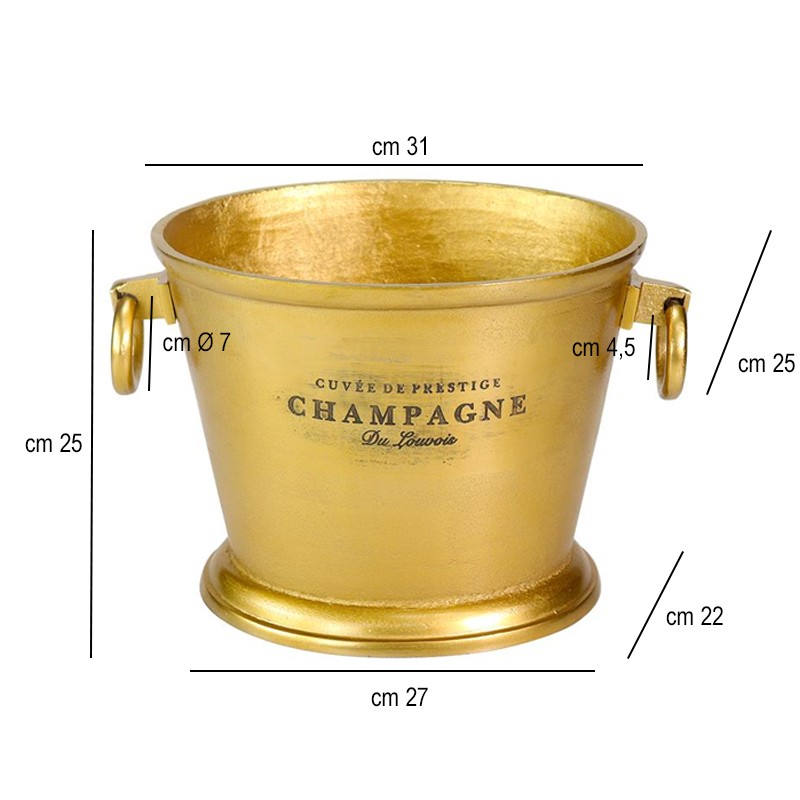 Secchiello portabottiglie ovale vintage   in Secchielli per ghiaccio