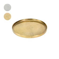 Vassoio tondo vintage in alluminio cm 38,5 | Rausa srl
