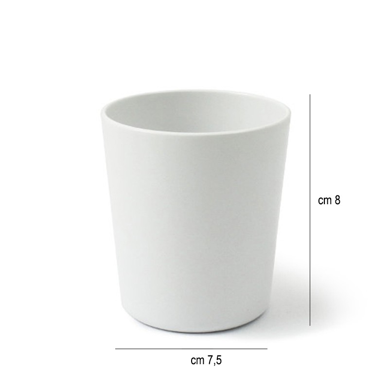 Bicchiere melamina bianco   in Bicchieri plastica rigida riutilizzabili