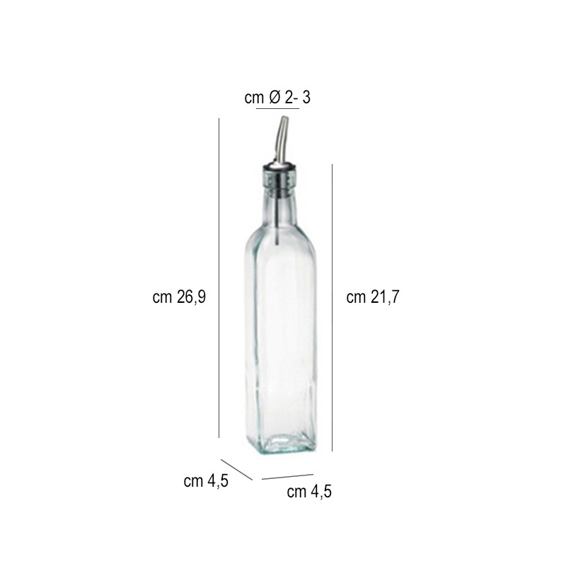 Bottiglia vetro per olio o aceto   in Macina sale e pepe e oliere