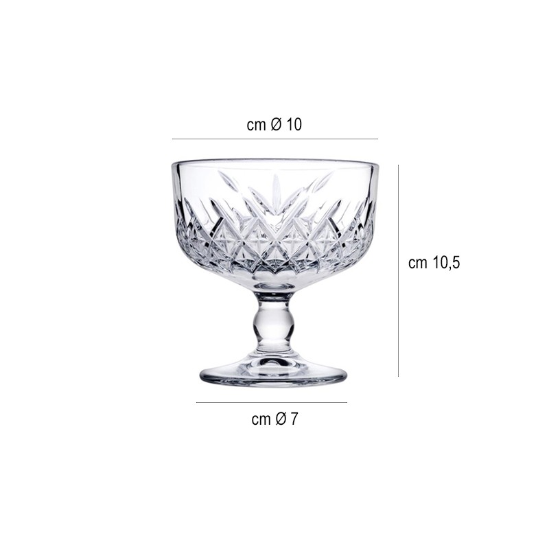 Coppa gelato vetro decorato timeless cl 27,5   in Coppe per gelato