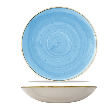 Piatto fondo churchill stonecast cornflower blue | Piatti da ristorante