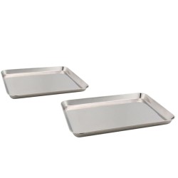 Vassoio esposizione acciaio vetrina | Vassoi per buffet | Rausa srl