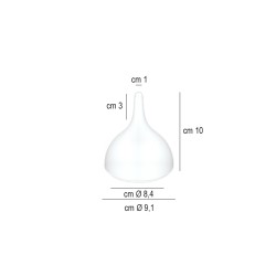 Cloche universal bianco cm 9   in Linee