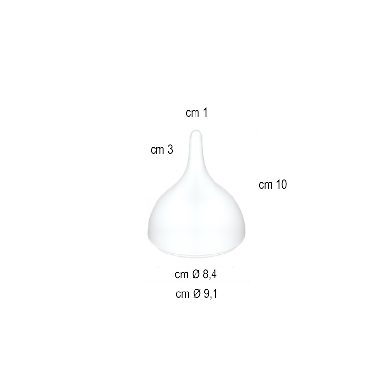 Cloche universal bianco cm 9   in Linee