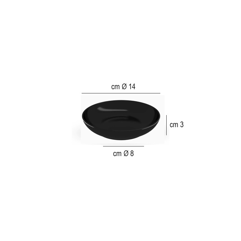 Ciotola Universal nero cm 14   in Ciotole in porcellana