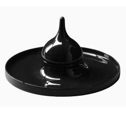 Piatto tasting universal nero cm 24   in Linee