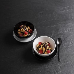 Piatto tasting universal nero cm 24   in Linee