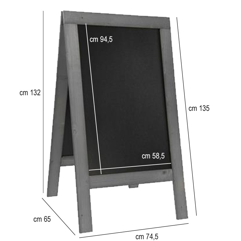 Lavagna da terra grigio Rustico grande Securit Lavagne  in Tavola