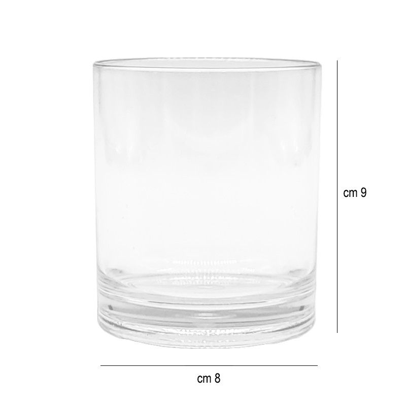Tumbler in acrilico trasparente cl 33   in Bicchieri plastica rigida riutilizzabili