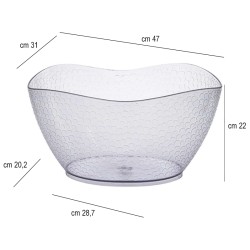 Spumantiera trasparente 6 bottiglie   in Secchielli per ghiaccio