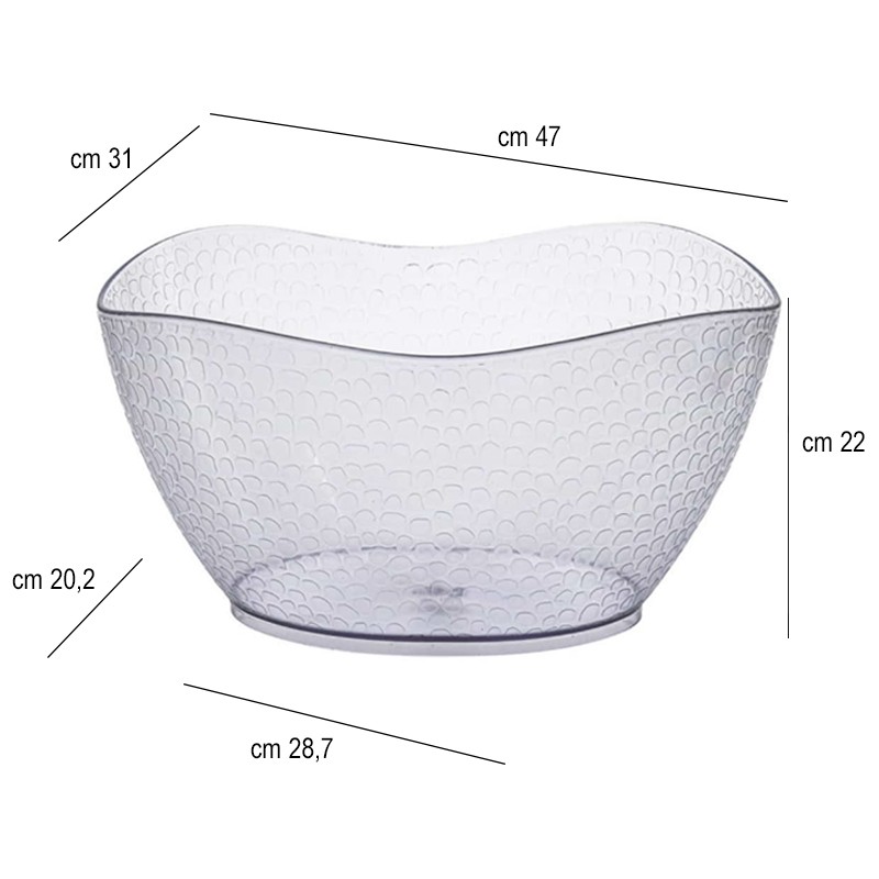 Spumantiera trasparente 6 bottiglie   in Secchielli per ghiaccio