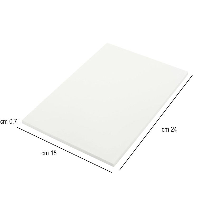 Tagliere bar polietilene bianco cm. 24x15   in Cucina