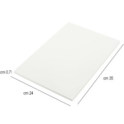 Tagliere bar polietilene bianco cm 35x24   in Cucina