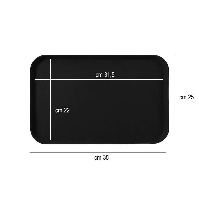 Vassoio bar antiscivolo rettangolare   in Tavola