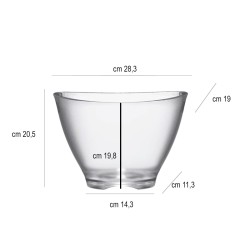 Portabottiglie Iceberg trasparente satinato Brevetti Waf  in Secchielli per ghiaccio