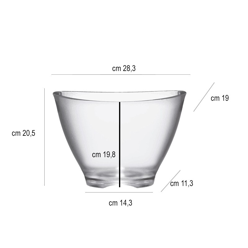 Portabottiglie Iceberg trasparente satinato Brevetti Waf  in Secchielli per ghiaccio