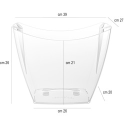 Portabottiglie Hispana trasparente Brevetti Waf  in Secchielli per ghiaccio