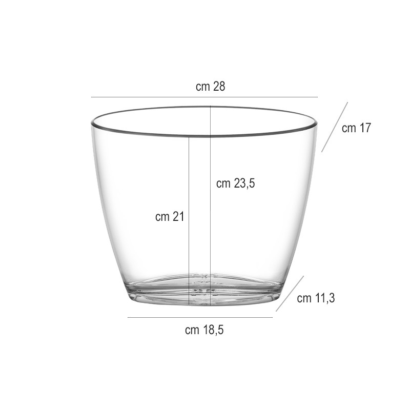 Portabottiglie magnum trasparente Brevetti Waf  in Secchielli per ghiaccio