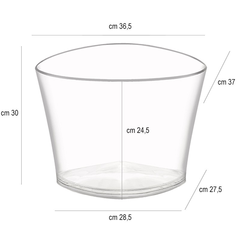 Portabottiglie Delta trasparente Brevetti Waf  in Secchielli per ghiaccio