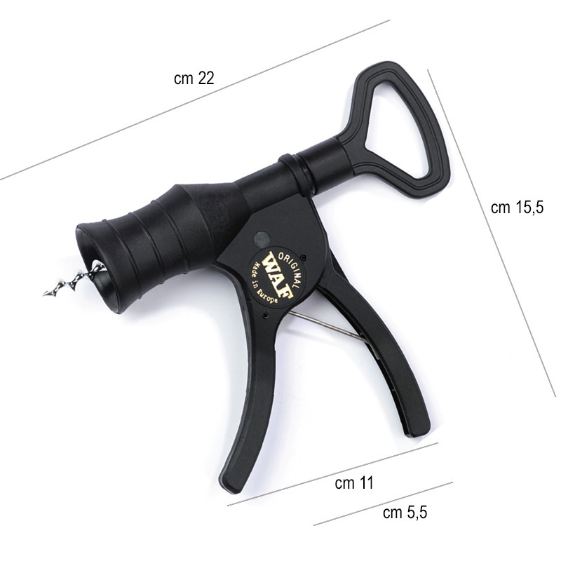 Cavatappi Junior nero Brevetti Waf  in Cavatappi professionali