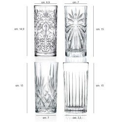 Set bicchieri alti mixology Rcr bicchieri  in Tumbler alti