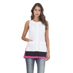 Casacca smanicata Darcy bianco | Camici da lavoro | Rausa srl