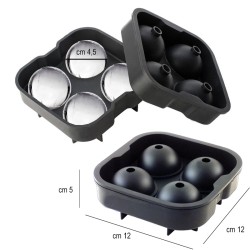 Stampo ghiaccio silicone 4 Sfere The bars  in Forme ghiaccio