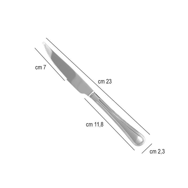 Coltello bistecca acciaio inox linea inglese Abert  in Coltello bistecca