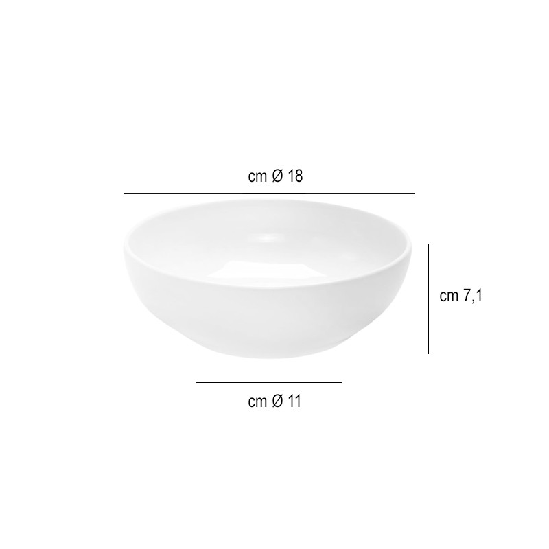 Insalatiera tonda in porcellana   in Porcellane