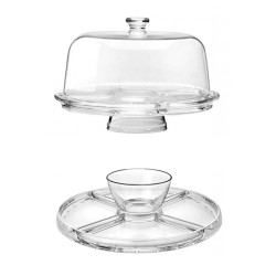 Alzatina in vetro multiuso con coperchio | Alzate e vassoi | Rausa